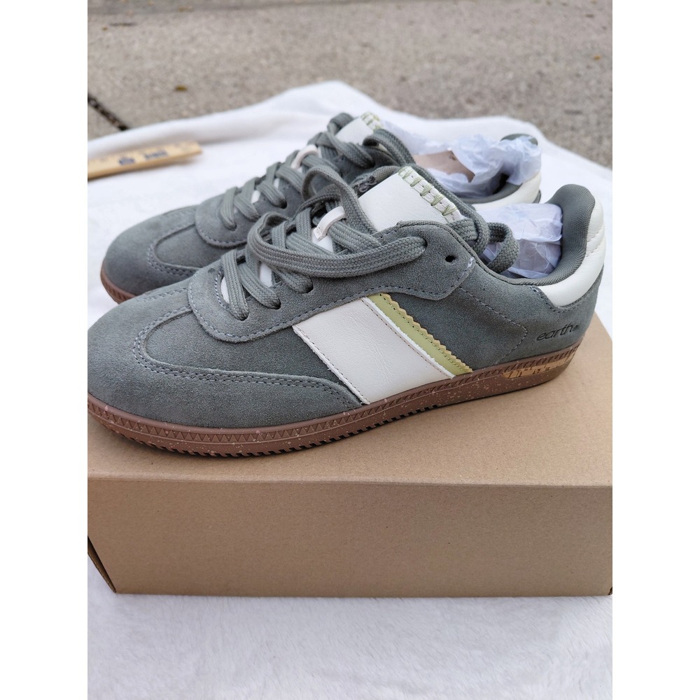 Earth Penny Sneakers Dark Green Suede Lace Up Shoes Womens 7 M ET-PENNY - Picture 3 of 10